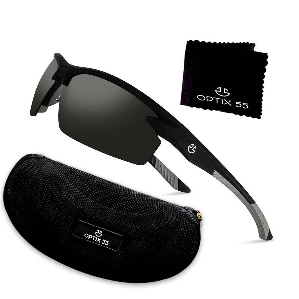 Polarized Sports Sunglasses for Men & Women - Grey